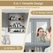 Wall Cabinet with Double Mirror Doors Adjustable Shelf Storage for Bathroom and Bedroom
